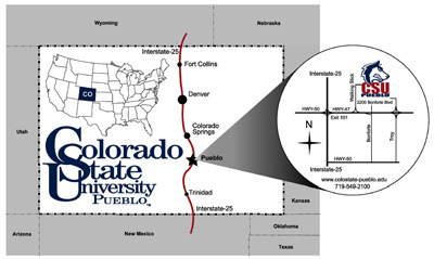 CSU-Pueblo campus map